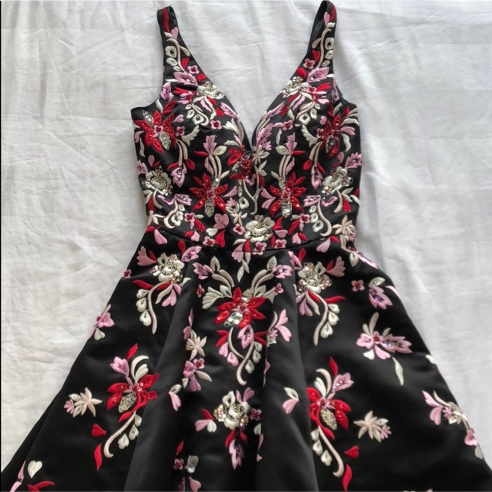Mori Lee Floral Homecoming Dress